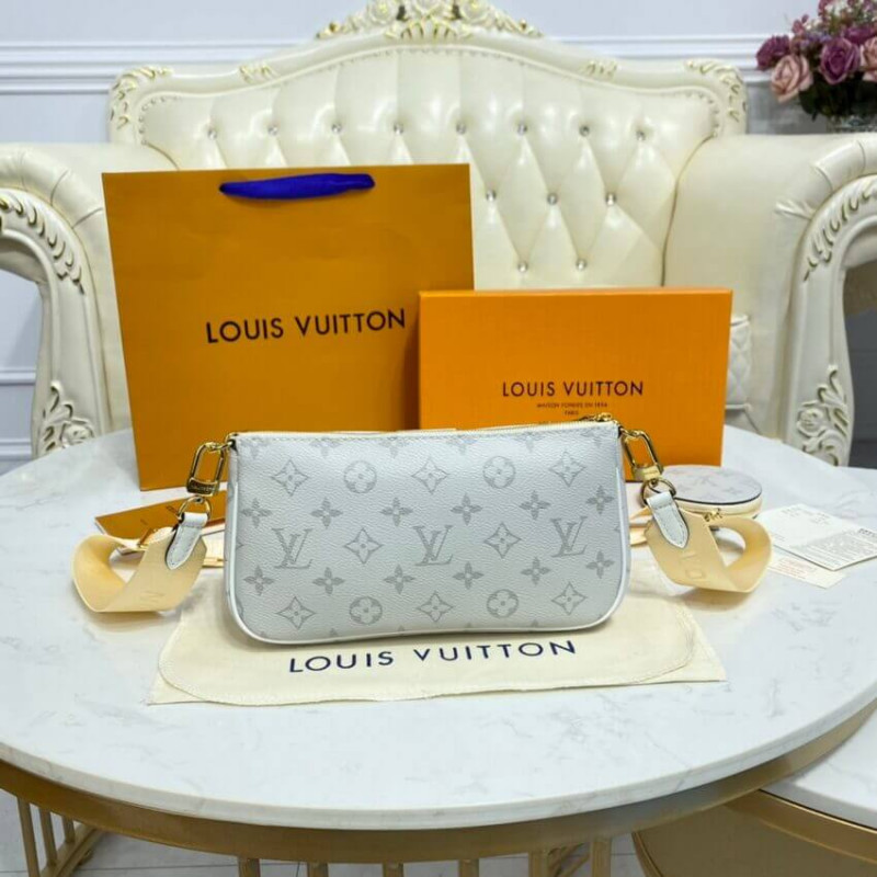 Louis Vuitton Monogram Multi Pochette AccessOires White-6