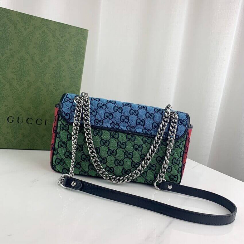 Gucci GG Marmont Multicolor Small Shoulder Bolsa 443497-4