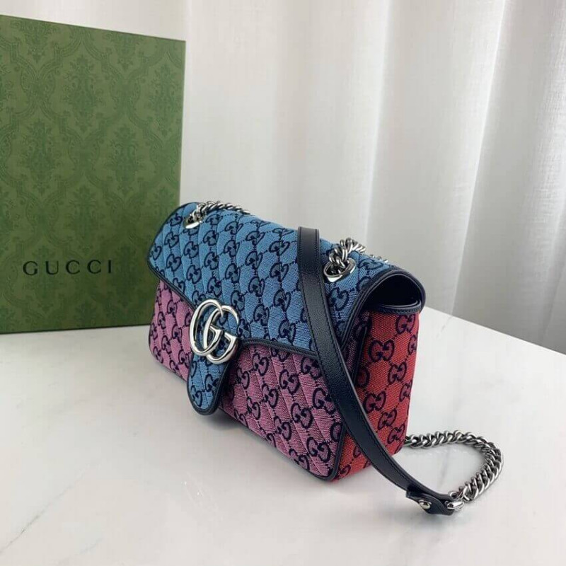 Gucci GG Marmont Multicolor Small Shoulder Bolsa 443497-5