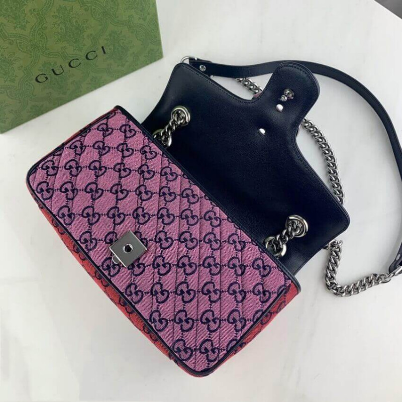 Gucci GG Marmont Multicolor Small Shoulder Bolsa 443497-6