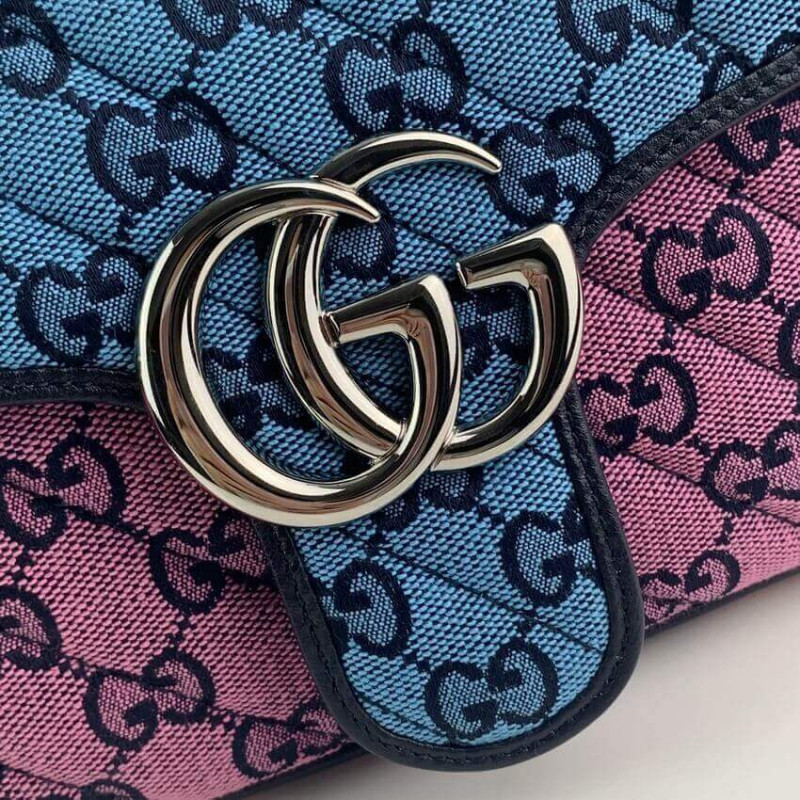 Gucci GG Marmont Multicolor Small Shoulder Bolsa 443497-7