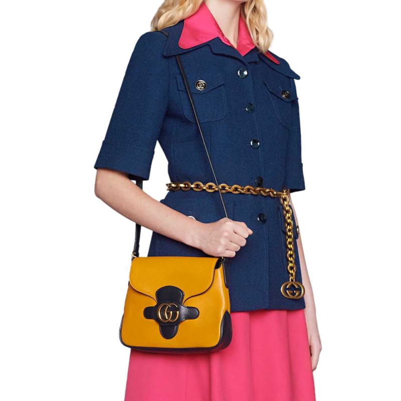 Bolsa de mensajero pequeño Gucci con doble G 648934-1