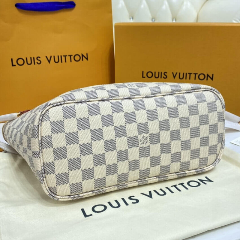 Louis Vuitton Damier Azur Neverfull PM N41362 Pink-4