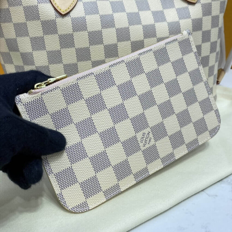 Louis Vuitton Damier Azur Neverfull PM N41362 Pink-6