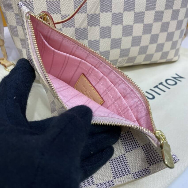 Louis Vuitton Damier Azur Neverfull PM N41362 Pink-7