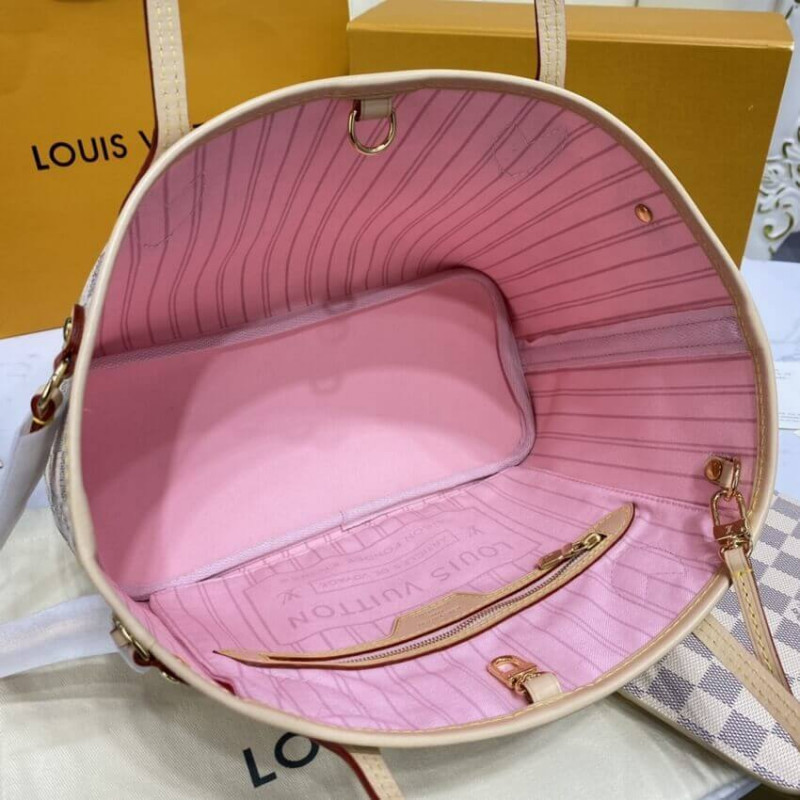 Louis Vuitton Damier Azur Neverfull PM N41362 Pink-9