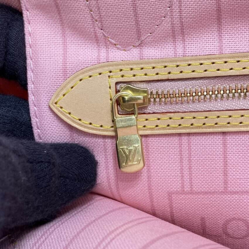 Louis Vuitton Damier Azur Neverfull PM N41362 Pink-11