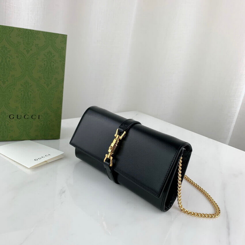 Gucci Jackie 1961 billetera de la cadena de terneros 652681-2