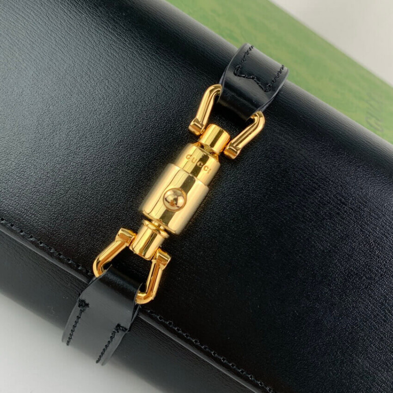 Gucci Jackie 1961 billetera de la cadena de terneros 652681-4