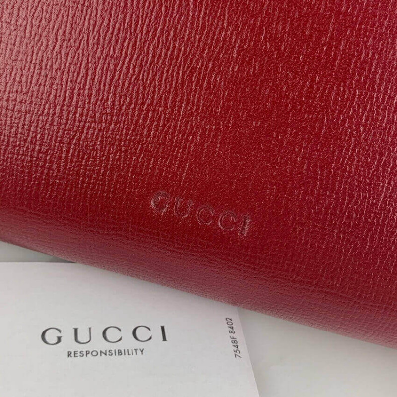 Gucci Dionysus mini cadena en cuero rojo y rosa 401231-8