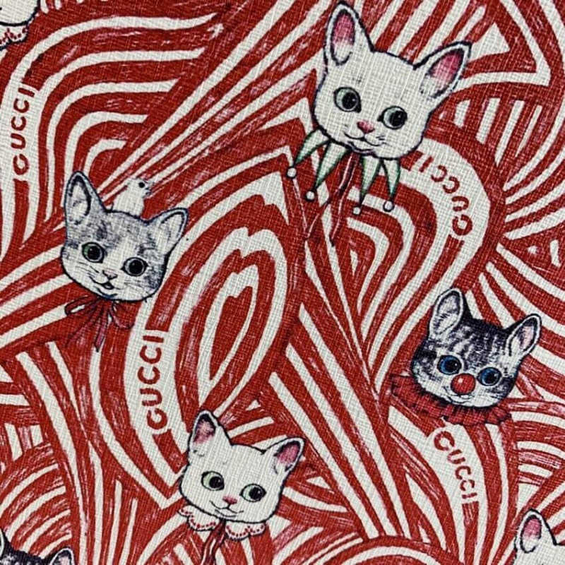 Gucci Yuko Higuchi Tote Bolsa Cat Print 605614-5