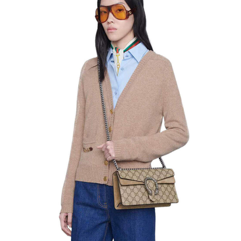 Gucci Dionysus GG Canvas Small Shoulder Bolsa 499623-7