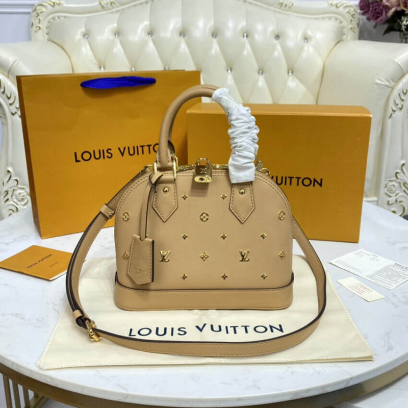 Louis Vuitton Alma BB Monogram Metal en Beige M58638-4
