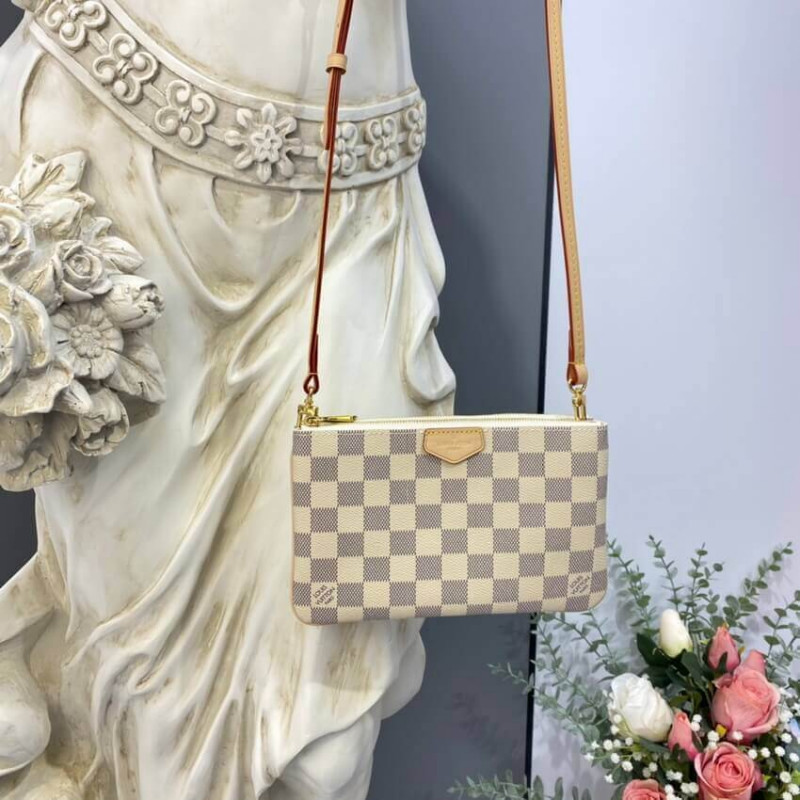 Louis Vuitton Damier Azur Double Zip Pochette N60460-2