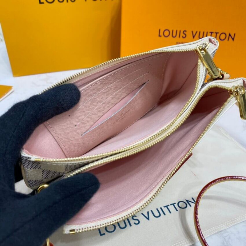 Louis Vuitton Damier Azur Double Zip Pochette N60460-12