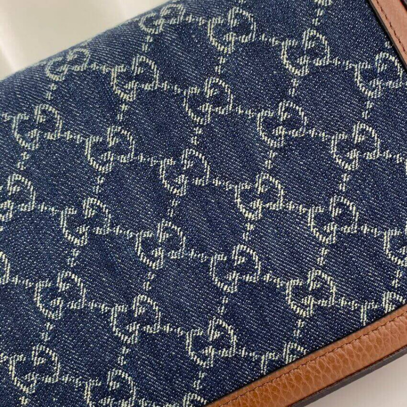 Gucci Horsebit 1955 Denim Mini Bolsa 658574-7
