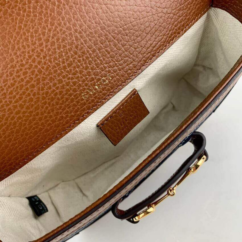 Gucci Horsebit 1955 Denim Mini Bolsa 658574-9