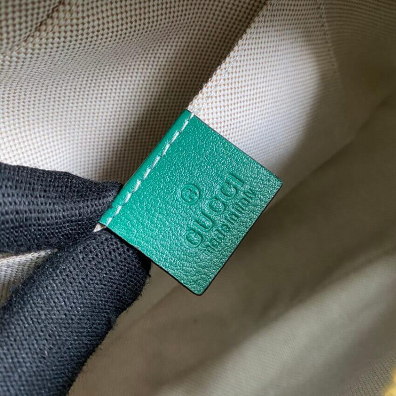 Gucci GG Marmont Bolso de hombro pequeño 447632 Cuero verde y esmeralda-9
