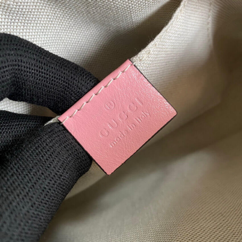Gucci GG Marmont Bolso de hombro pequeño 447632 Rojo rojo y esmeralda-9