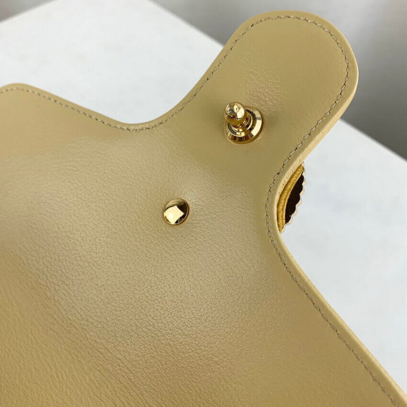 Gucci GG Marmont Mini Bolsa 583571 Cuero azul y rojo-10