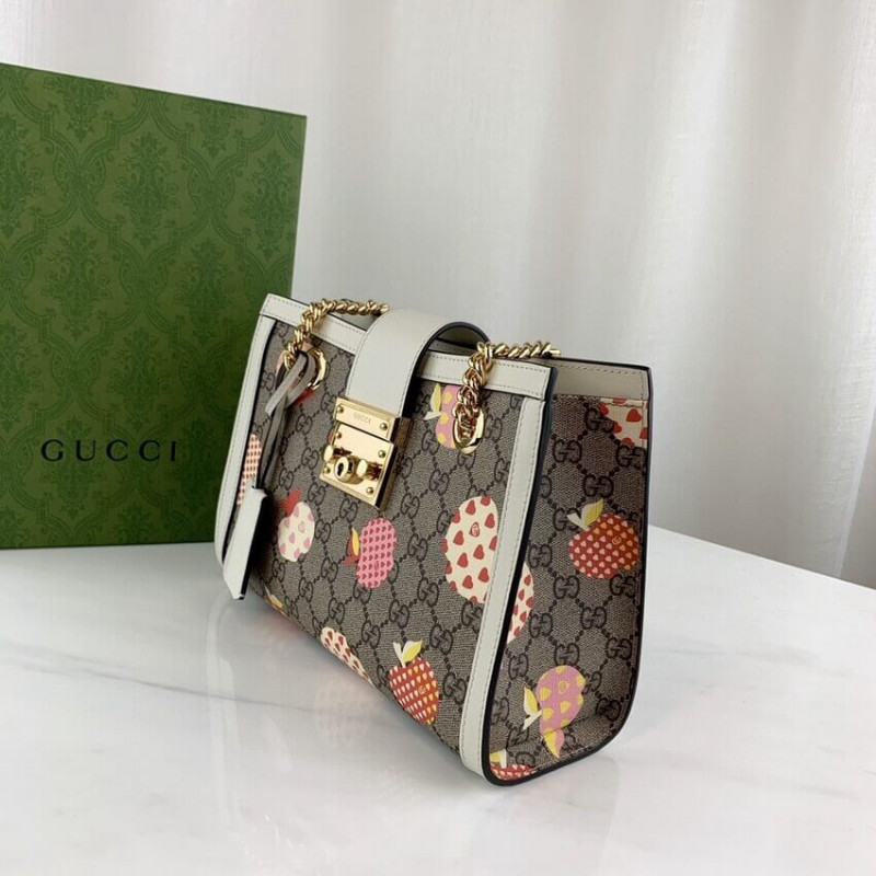 Gucci Cadlock GG Heart Patrón de manzana Bolso de hombro pequeño 498156-3