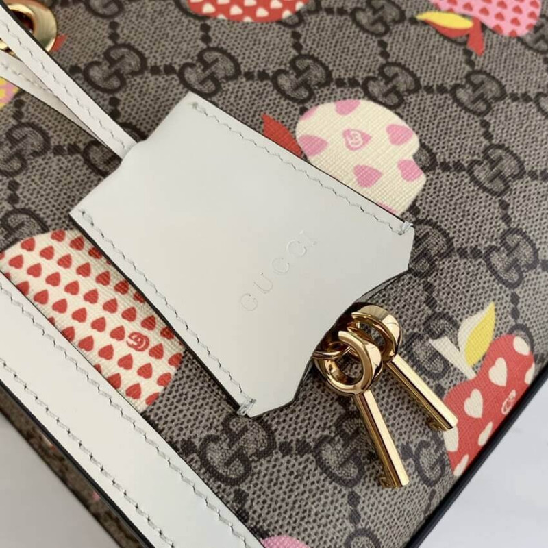 Gucci Cadlock GG Heart Patrón de manzana Bolso de hombro pequeño 498156-9
