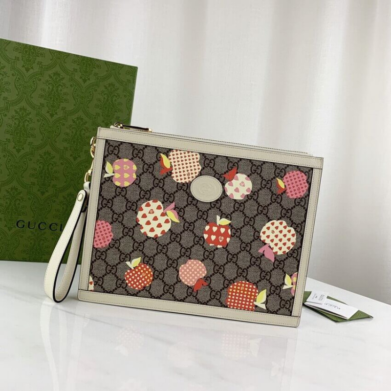 Gucci les pommes zip bolsa 664113-2
