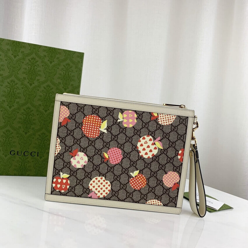 Gucci les pommes zip bolsa 664113-3