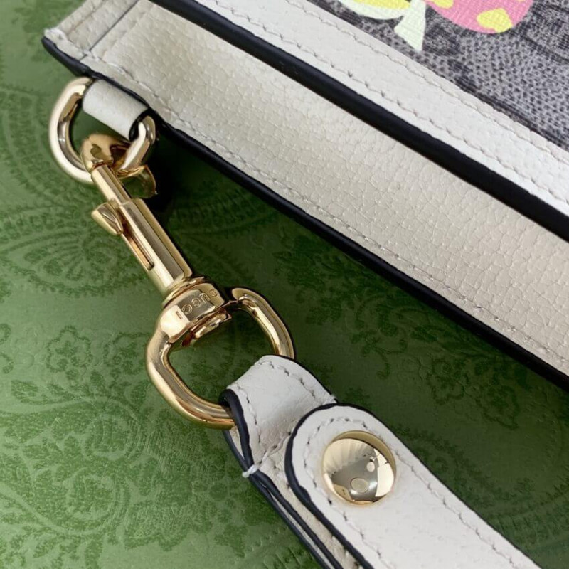 Gucci les pommes zip bolsa 664113-6