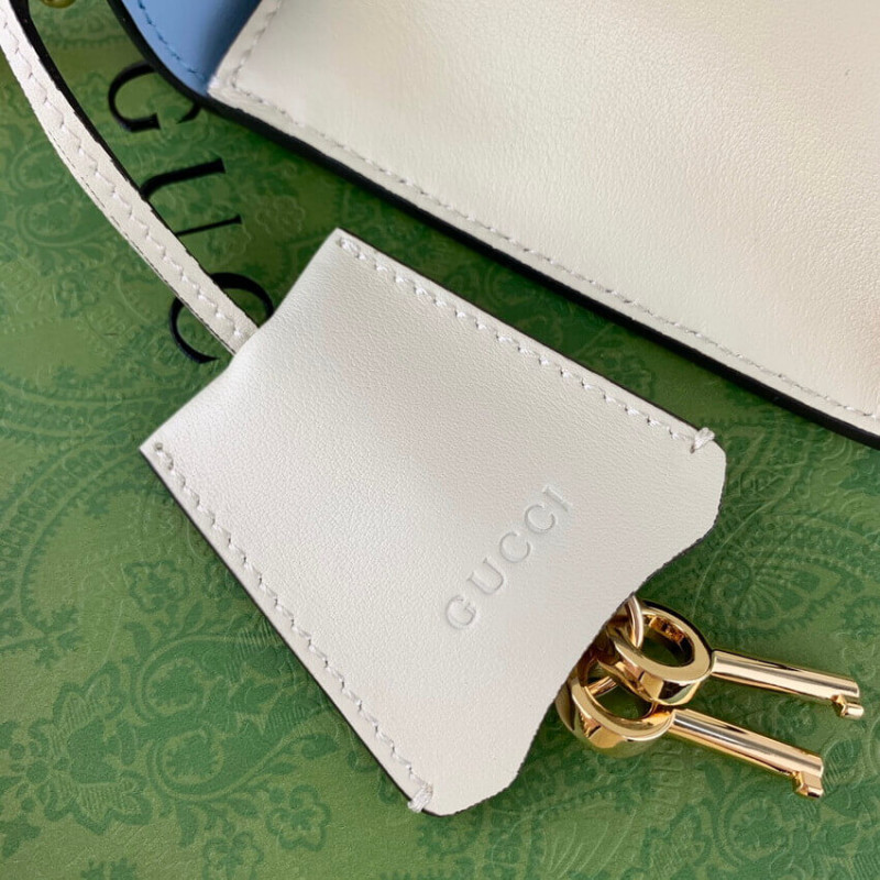 Gucci Candlock Heart Patrón de manzana Bolso de hombro pequeño 409487-13