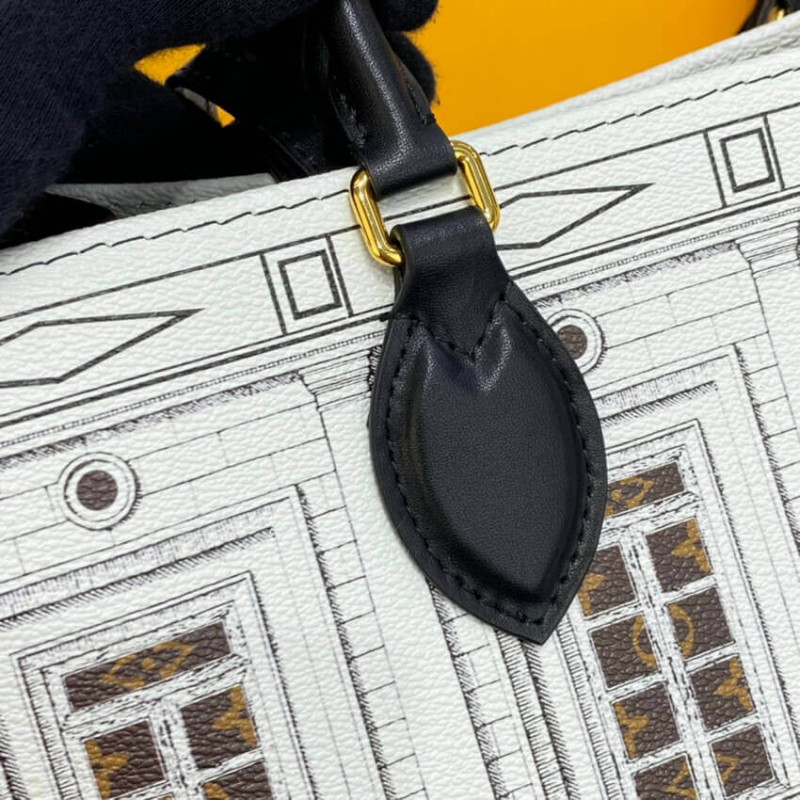 Louis Vuitton Impreso de cuero de ternero Matte Onthego MM M59264-7