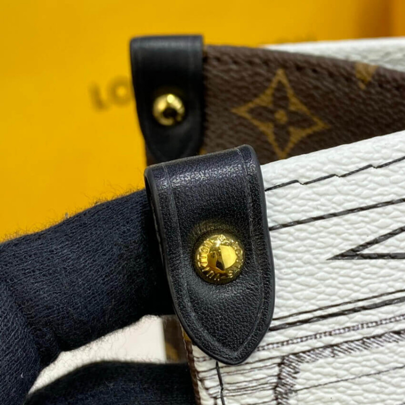 Louis Vuitton Impreso de cuero de ternero Matte Onthego MM M59264-8