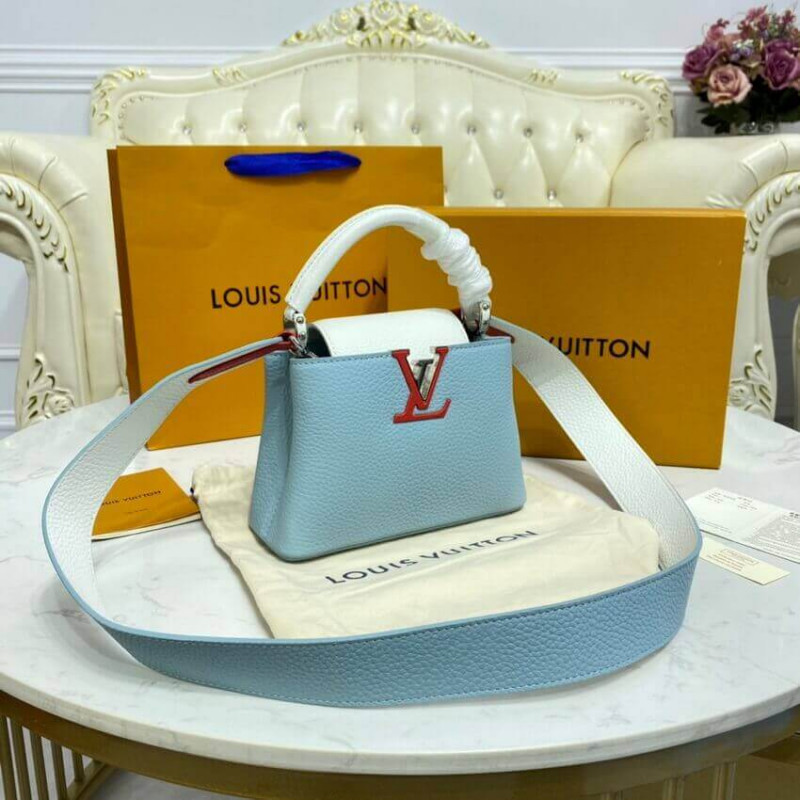 Louis Vuitton Taurillon Cuero Capucines Mini M57519-5