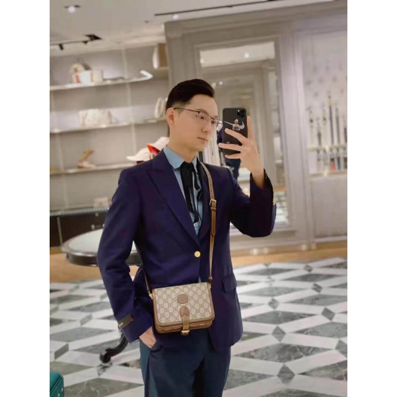 Gucci Mini Shoulder Bolsas con G en GG Supreme 671620-2