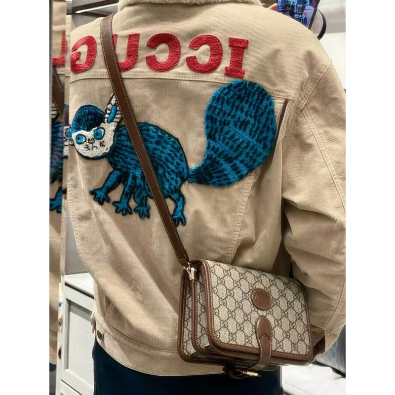 Gucci Mini Shoulder Bolsas con G en GG Supreme 671620-3