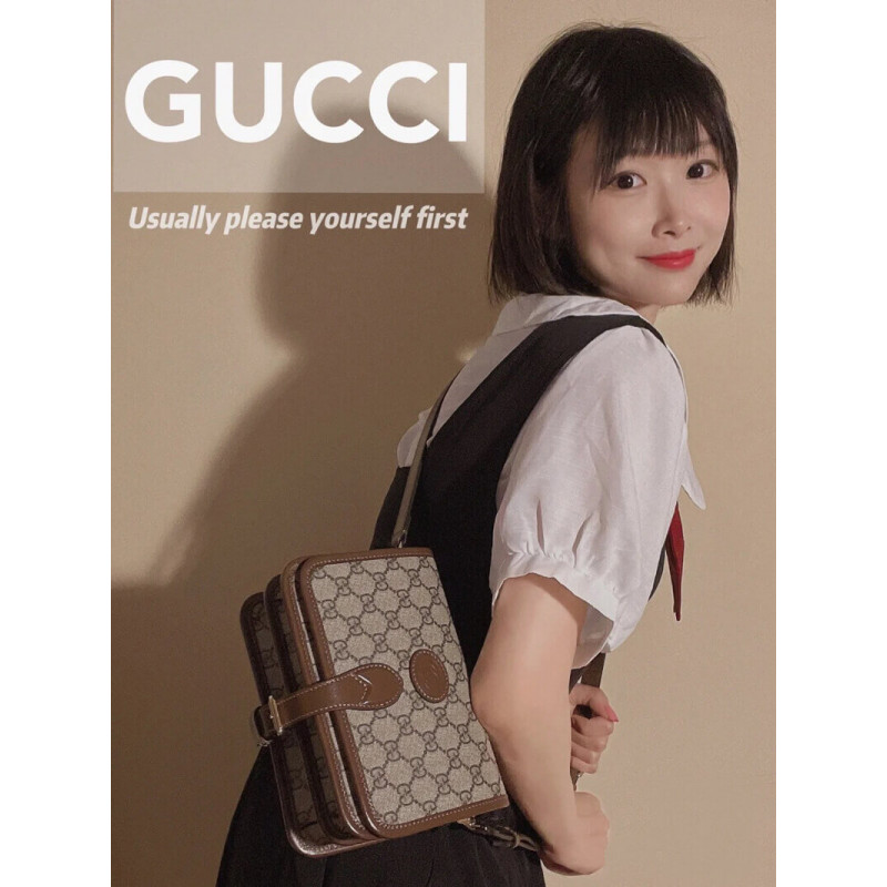 Gucci Mini Shoulder Bolsas con G en GG Supreme 671620-4