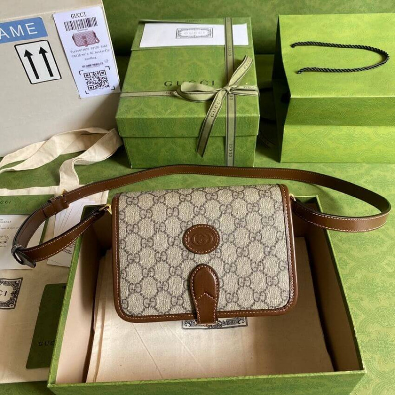 Gucci Mini Shoulder Bolsas con G en GG Supreme 671620-5