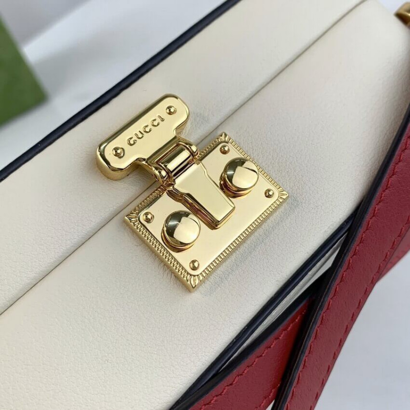 Gucci entrelazado g mini bolso en cuero blanco 658230-8