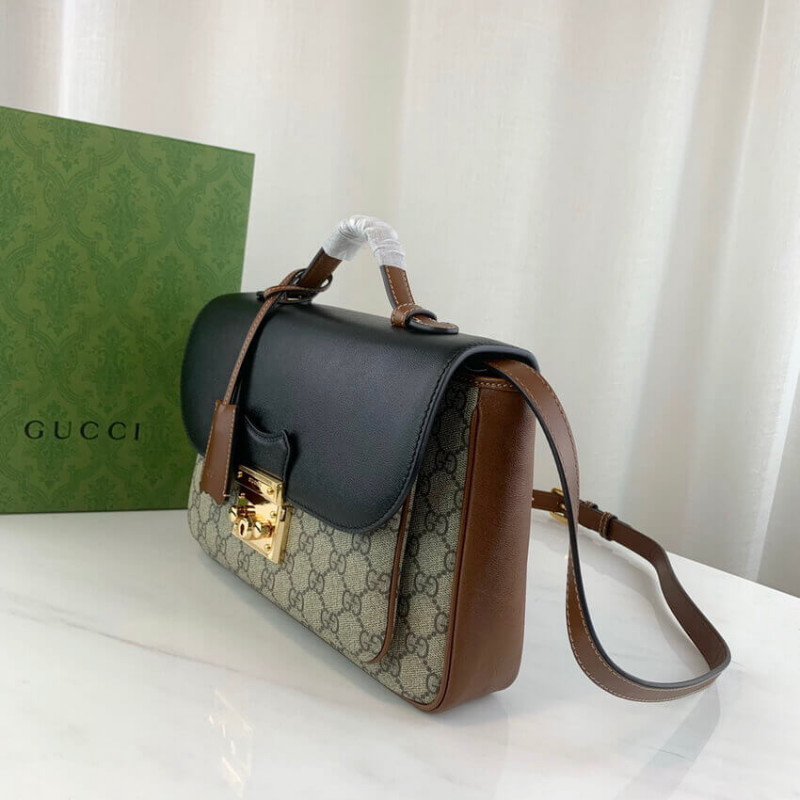 Gucci Candlock Bolso de hombro pequeño en GG Supreme Canvas 644527-3