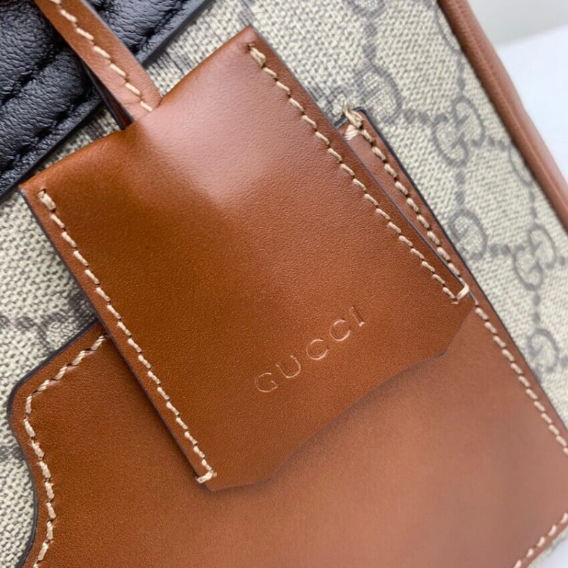 Gucci Candlock Bolso de hombro pequeño en GG Supreme Canvas 644527-9