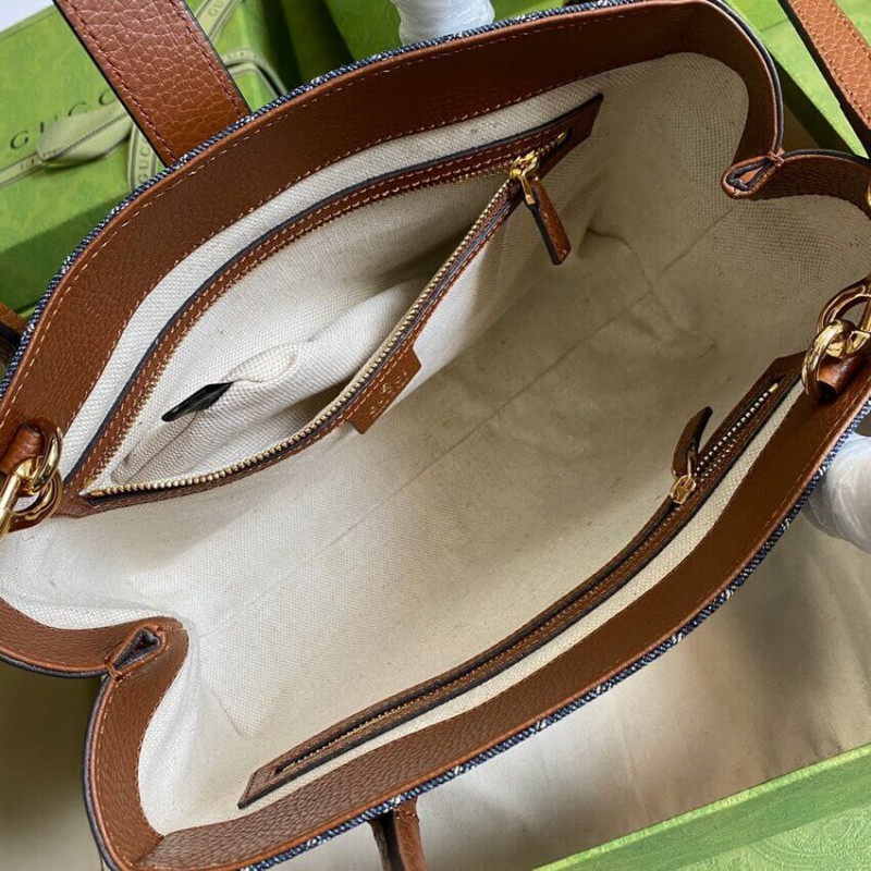 Gucci Jackie 1961 Bolsa mediana en azul de mezclilla 649016-7