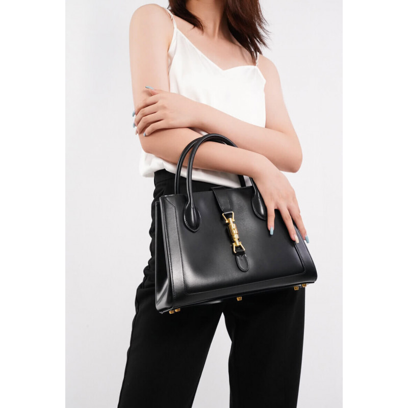 Gucci Jackie 1961 bolso mediano en cuero negro 649016-2