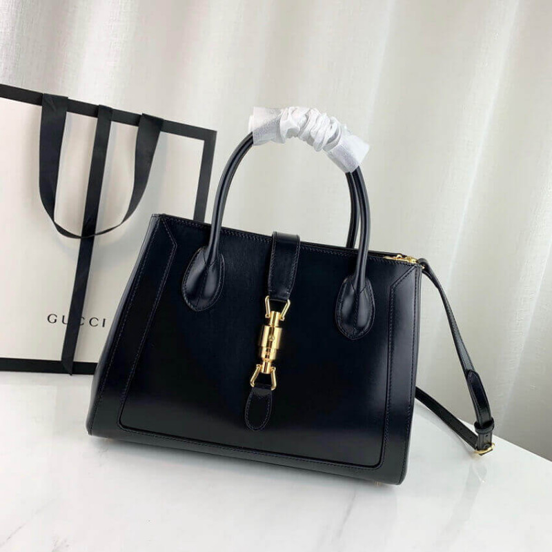 Gucci Jackie 1961 bolso mediano en cuero negro 649016-8
