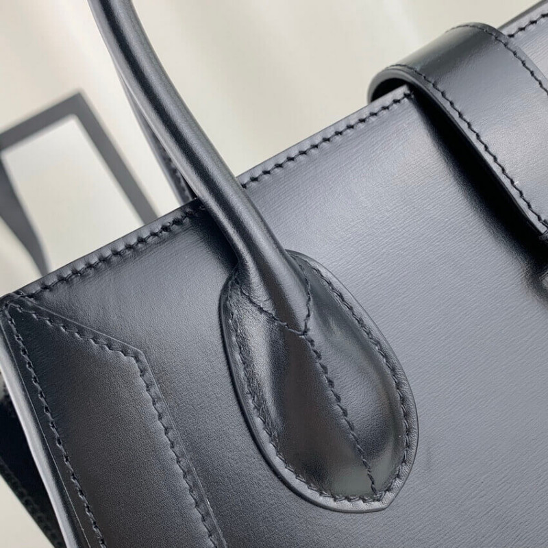 Gucci Jackie 1961 bolso mediano en cuero negro 649016-12