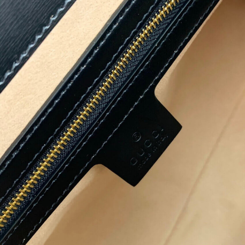 Gucci Jackie 1961 bolso mediano en cuero negro 649016-16