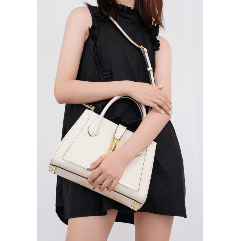 Gucci Jackie 1961 bolso mediano en cuero blanco 649016-7