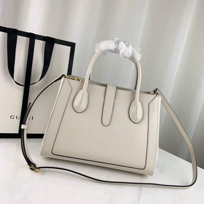 Gucci Jackie 1961 bolso mediano en cuero blanco 649016-11