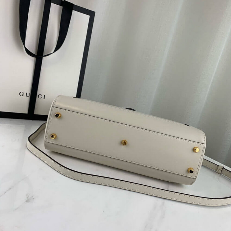 Gucci Jackie 1961 bolso mediano en cuero blanco 649016-13