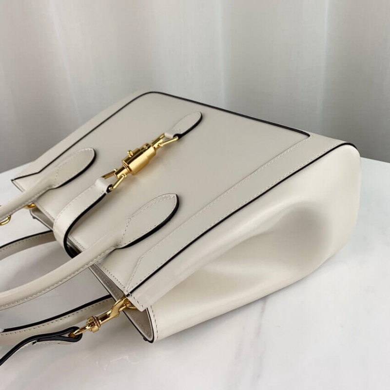 Gucci Jackie 1961 bolso mediano en cuero blanco 649016-15