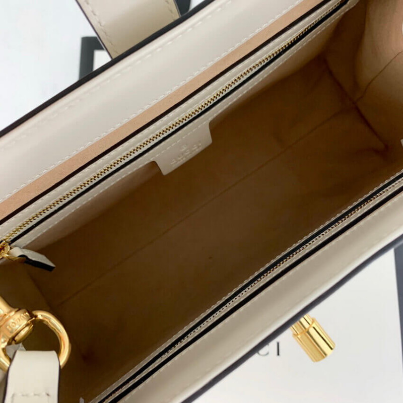 Gucci Jackie 1961 bolso mediano en cuero blanco 649016-17
